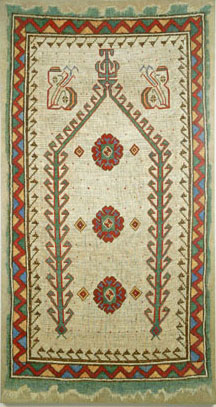 white prayer rug